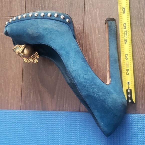 HP. ALEXANDER Mcqueen Mohawk Skull Head Platform Heels - Picture 14 of 15